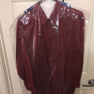 16.5- 32/33 Wine/ burgundy Button down. Like new